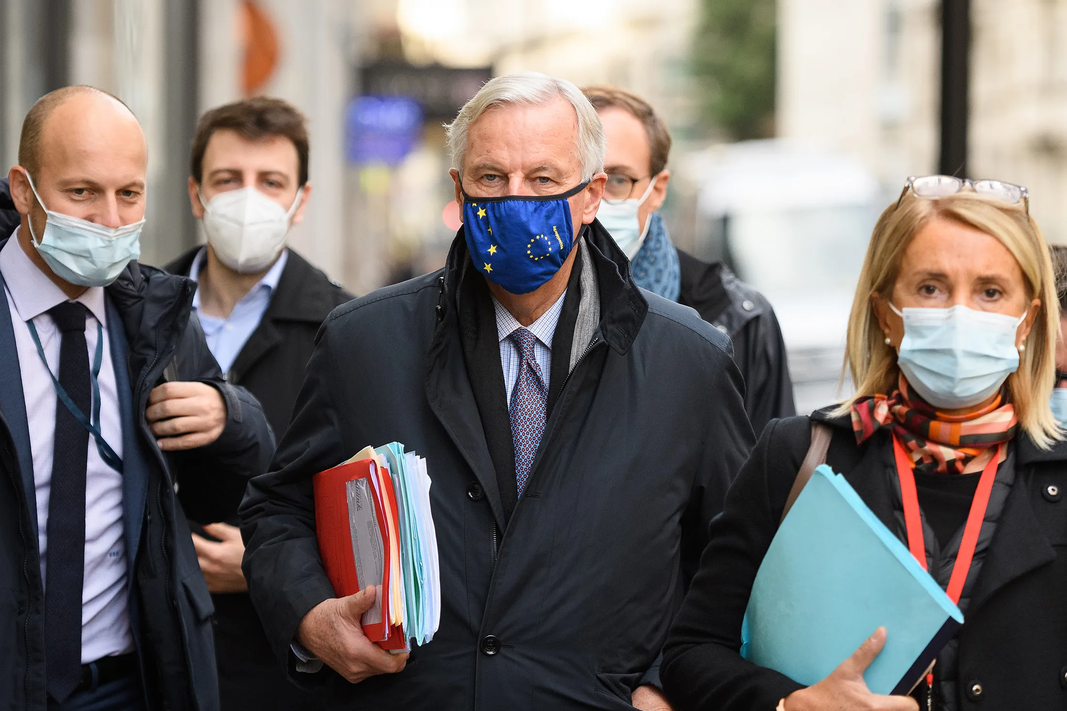 Michel Barnier as he continues negotiations in London, on Oct. 28.
