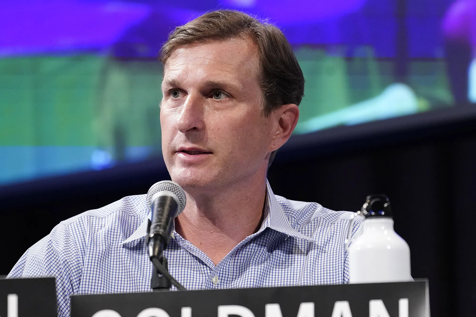 Dan Goldman attends an environmental policy forum in New York on July 19.