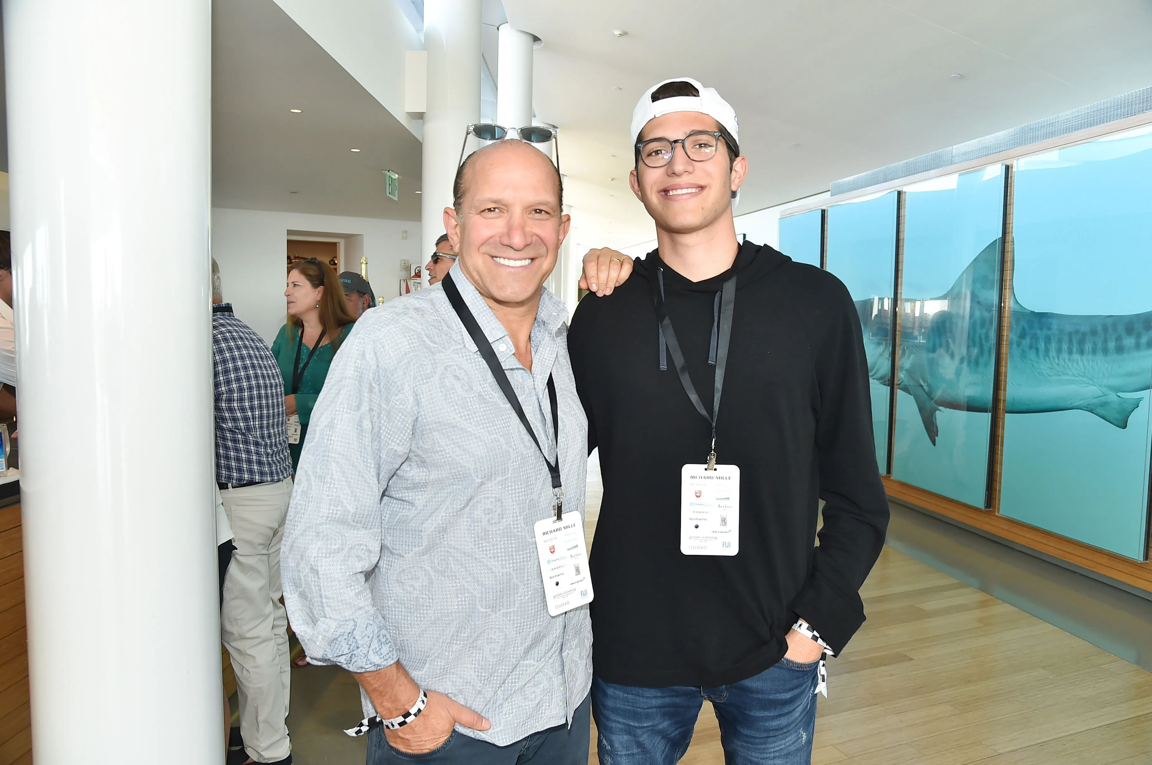 Howard Lutnick and Brandon Lutnick in Bridgehampton, New York.