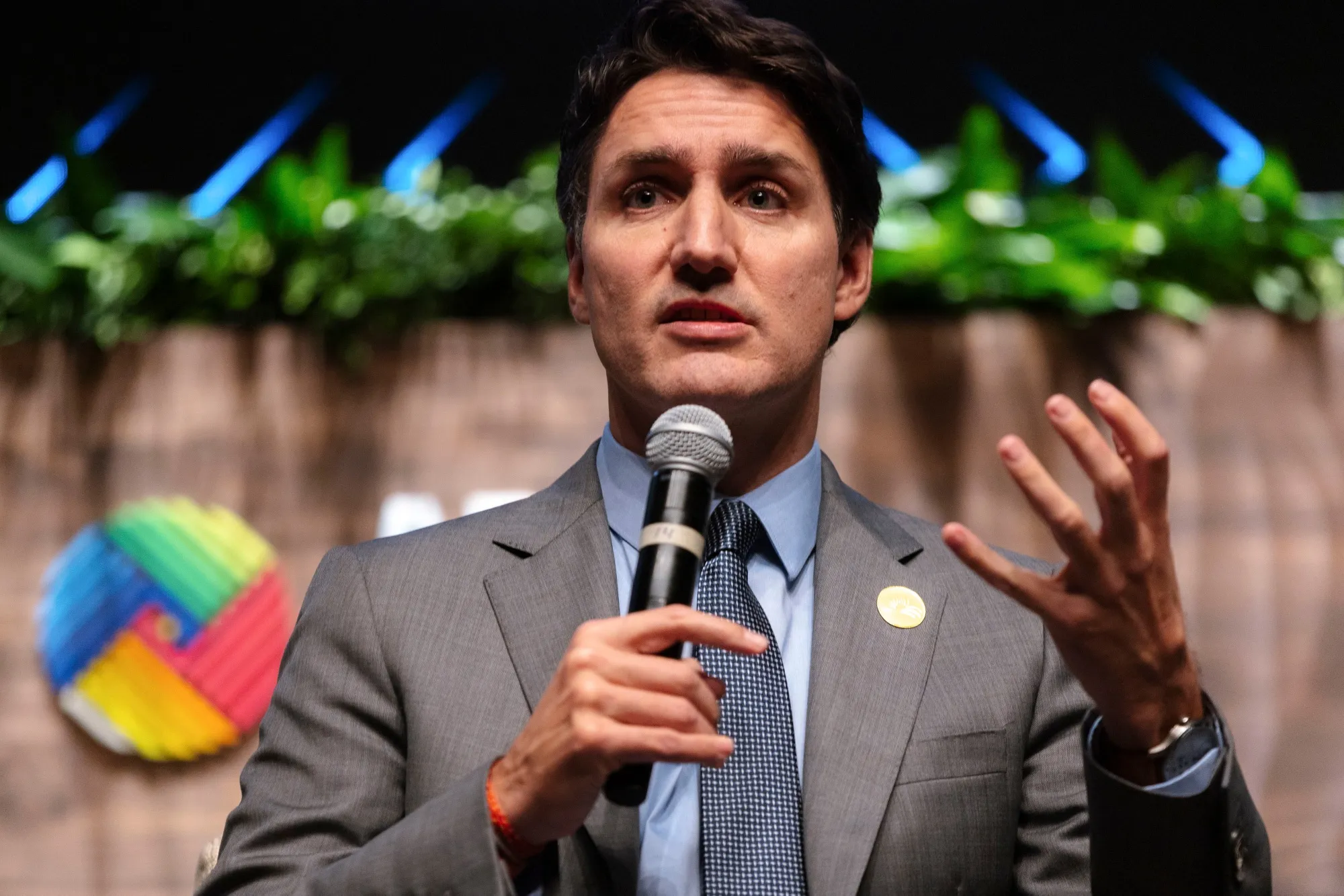 Justin Trudeau speaks at the Asia-Pacific Economic Cooperation (APEC) CEO Summit in Lima, Peru.