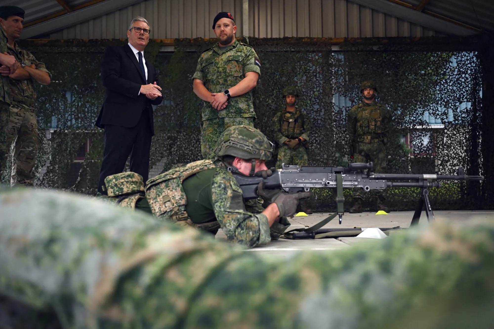 Keir Starmer visits UK-Netherlands military training in The Hague in June.