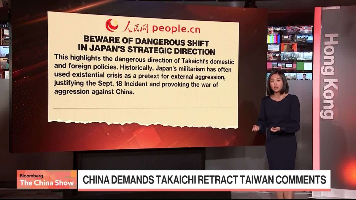 China Demands PM Takaichi Retract Taiwan Comment.