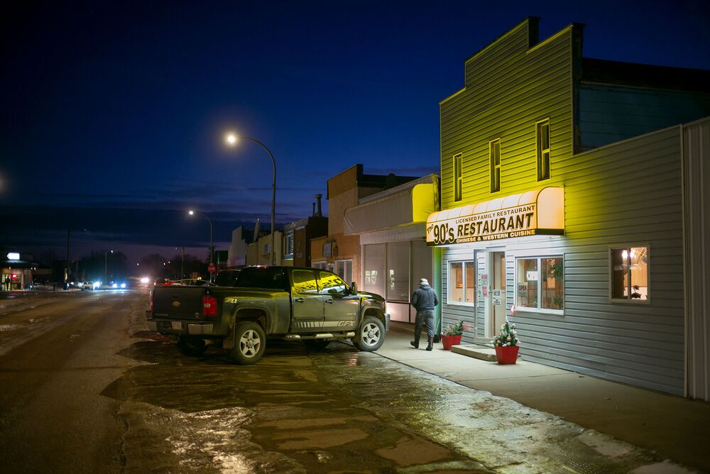 The arrival of pipeline construction crews last year buoyed business for restaurants in Oyen, Alberta. 