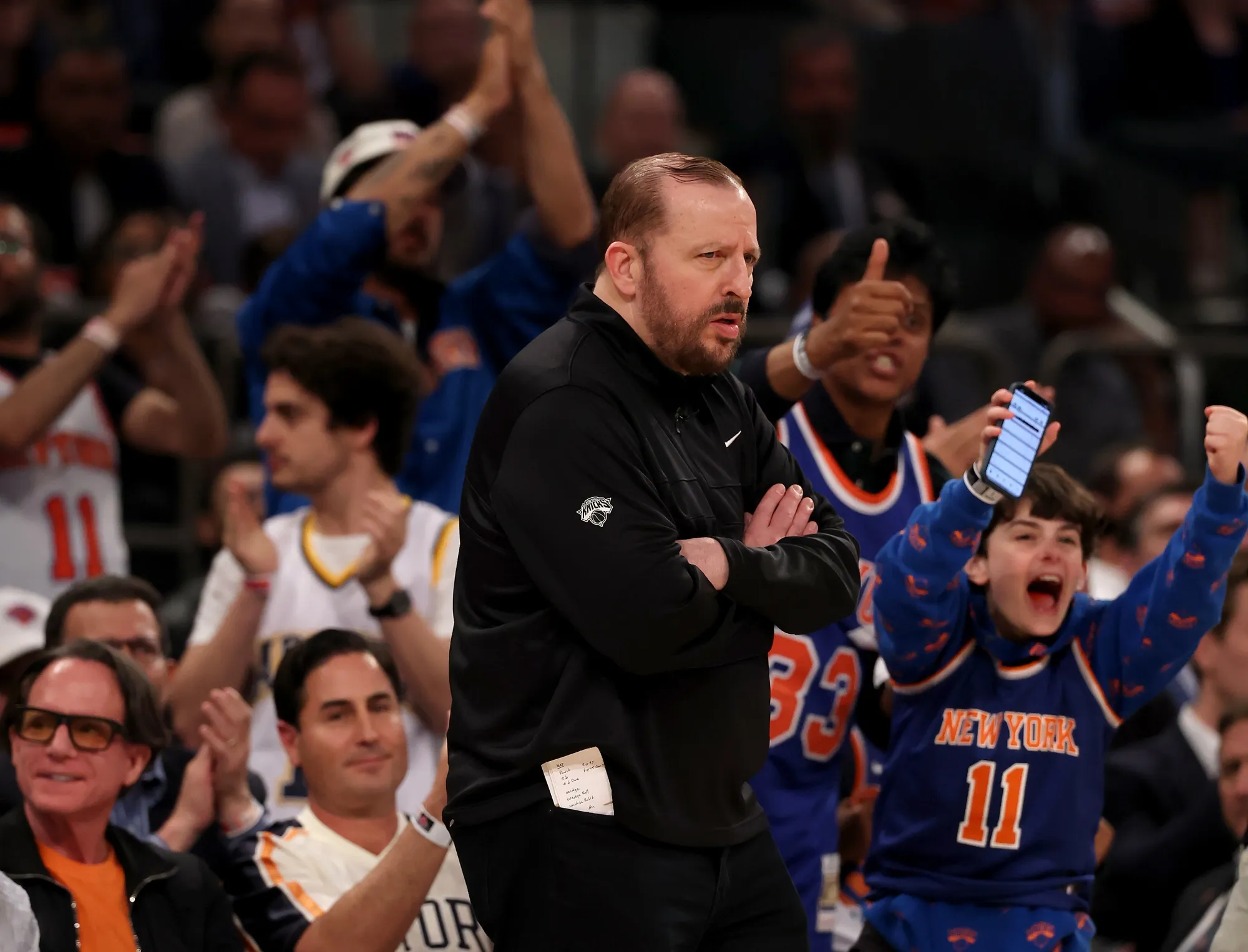 Tom Thibodeau on the sidelines during the Boston Celtics in Game Four of the&nbsp;NBA Playoffs at Madison Square Garden in New York on May 12.