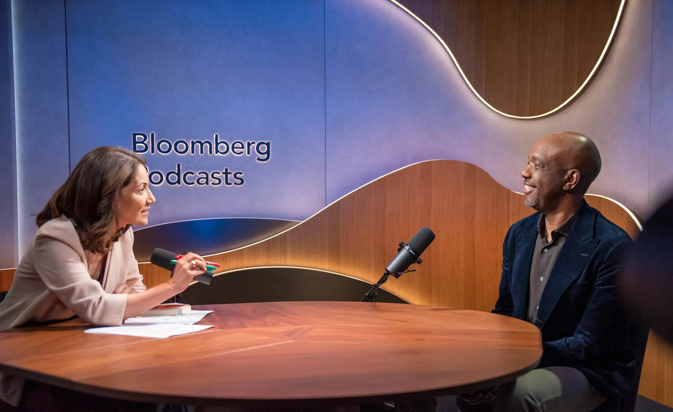 Manyika and Mishal Husain at Bloomberg’s New York headquarters.