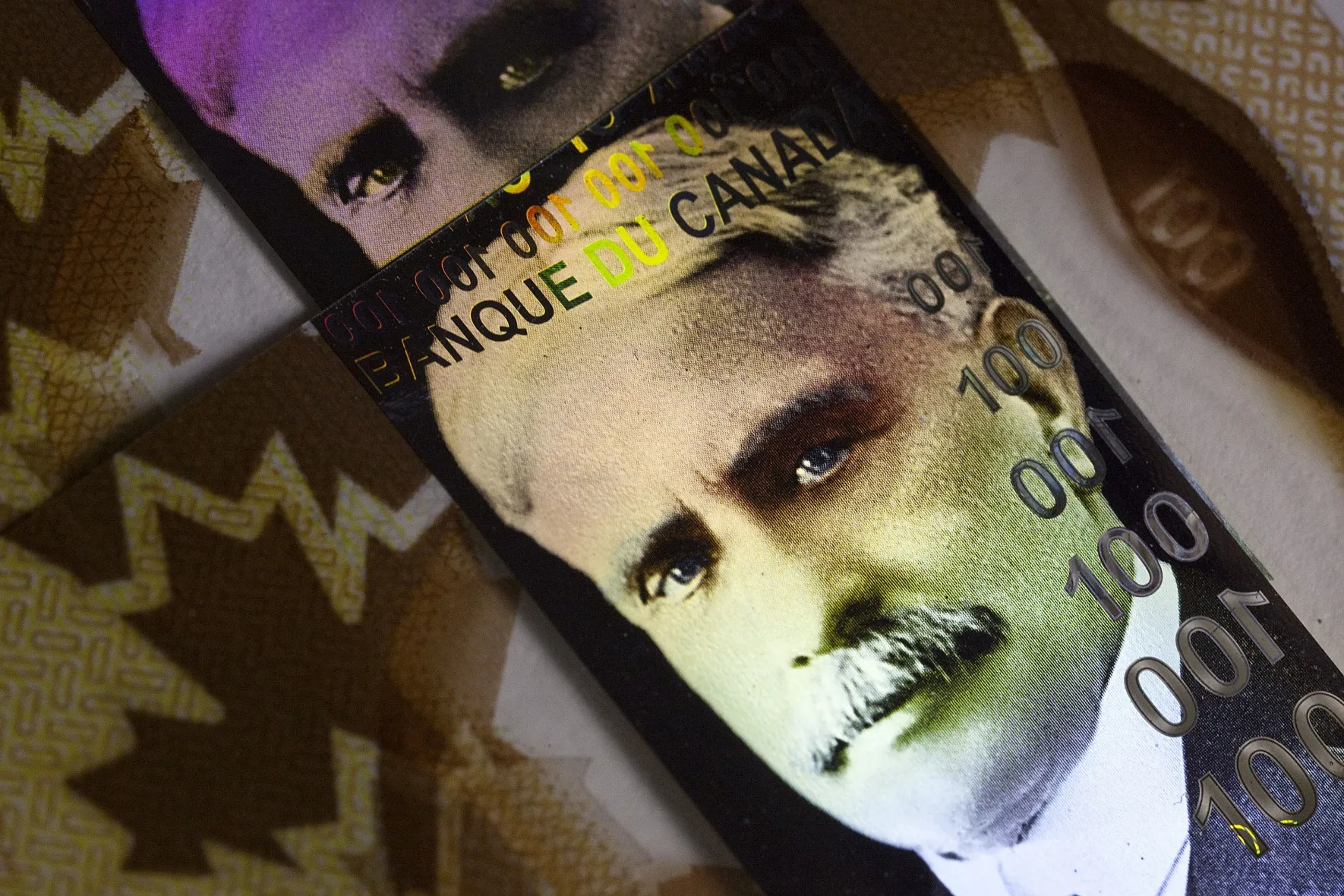 Canadian one-hundred dollar bills
