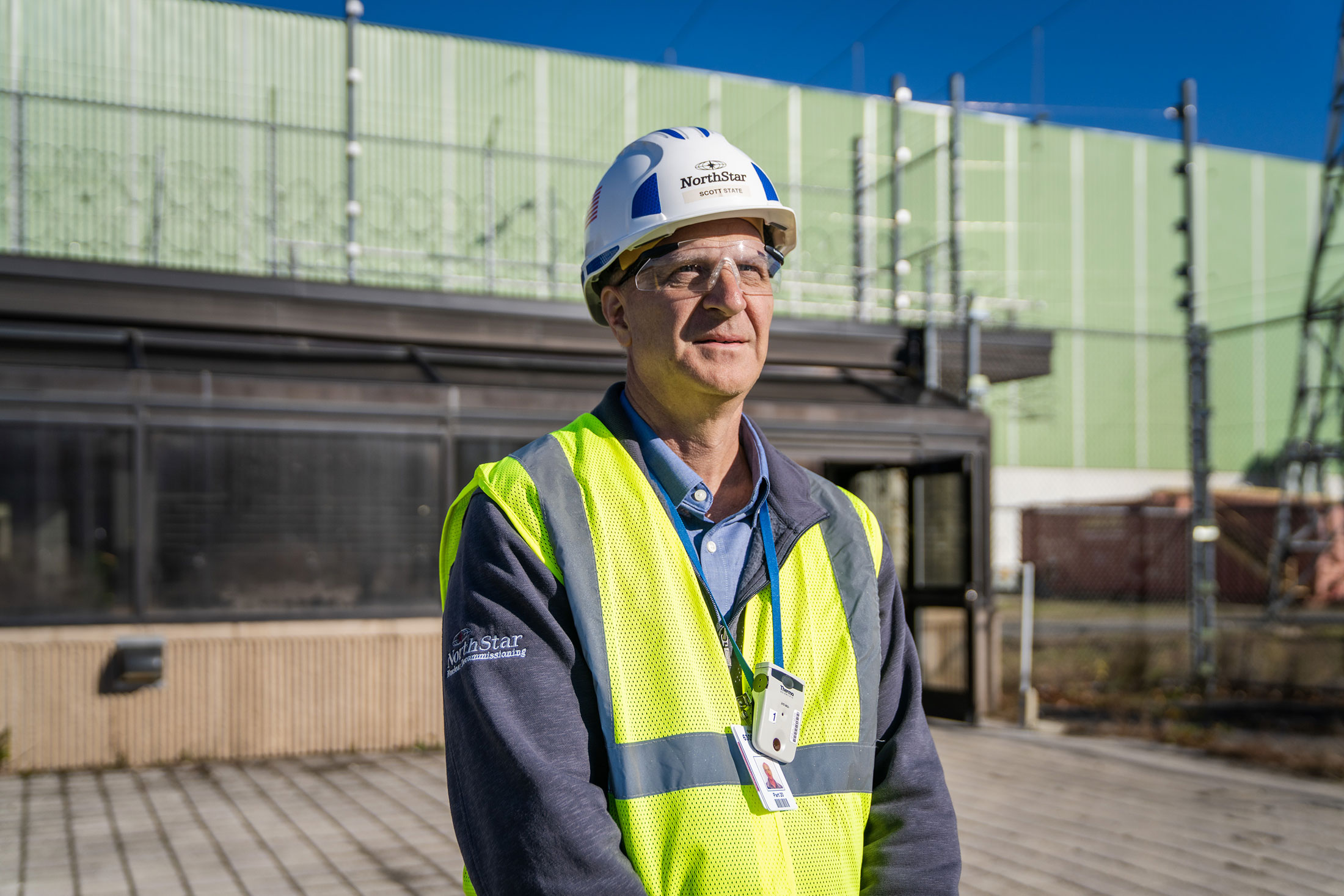 Scott State, CEO of NorthStar Group Services Inc., sits for a portrait at the Vermont Yankee Nuclear Power Station in Vernon, Vermont on Nov. 3rd, 2022. 