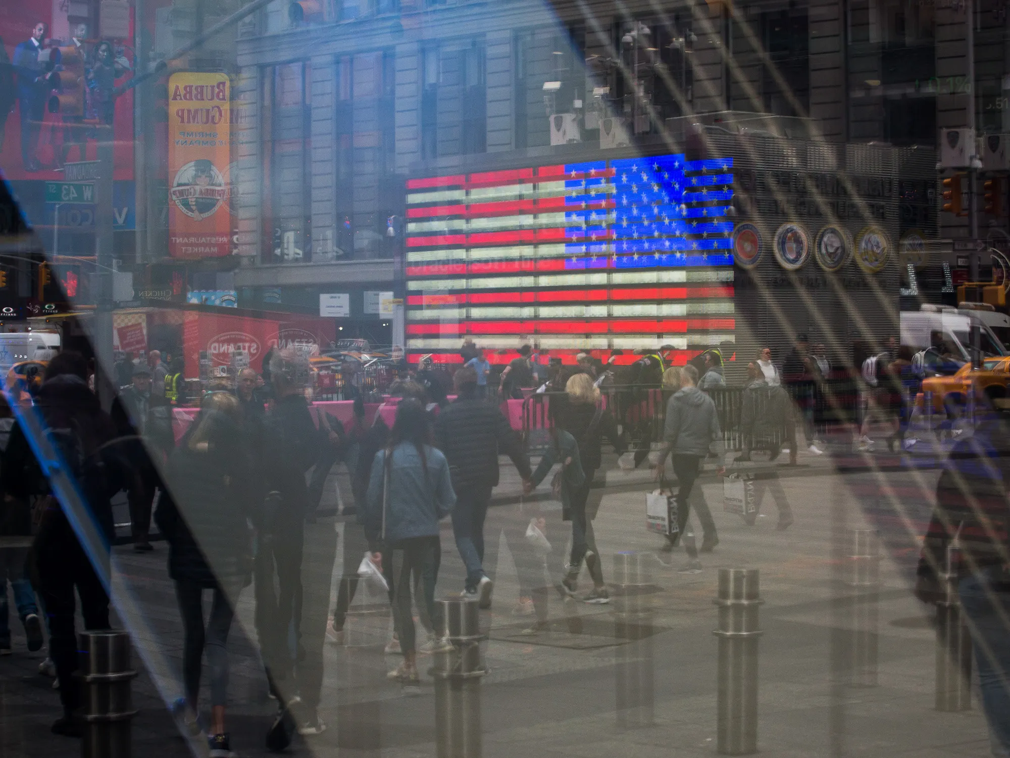 markets times square flag