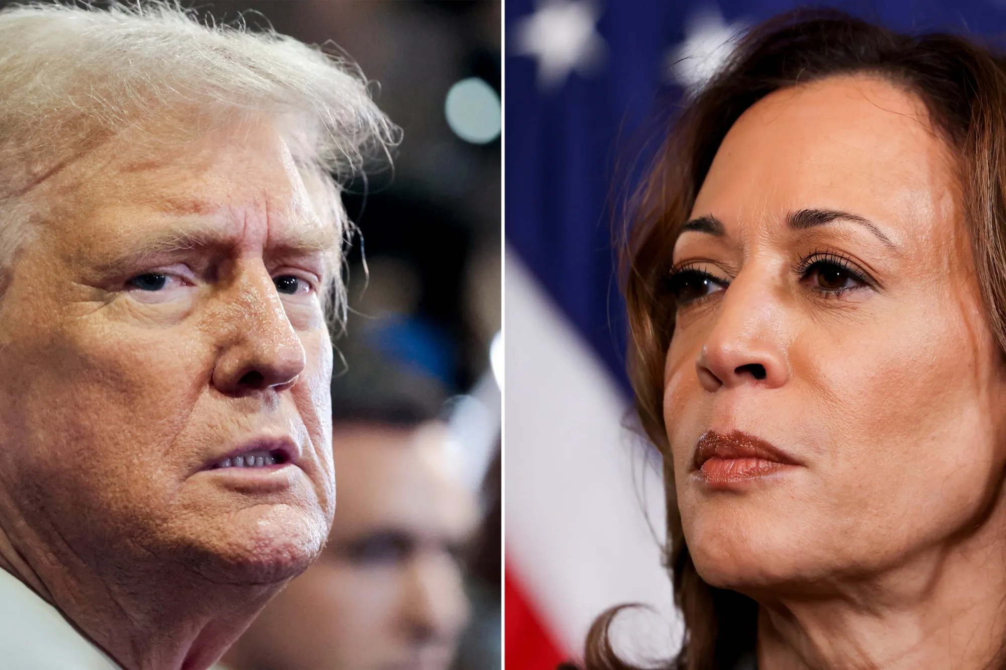 Donald Trump, Kamala Harris.