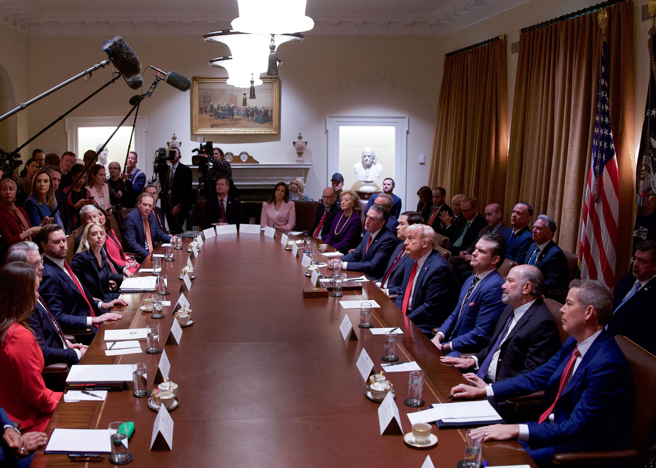 A meeting of President Trump’s cabinet on Feb. 26.