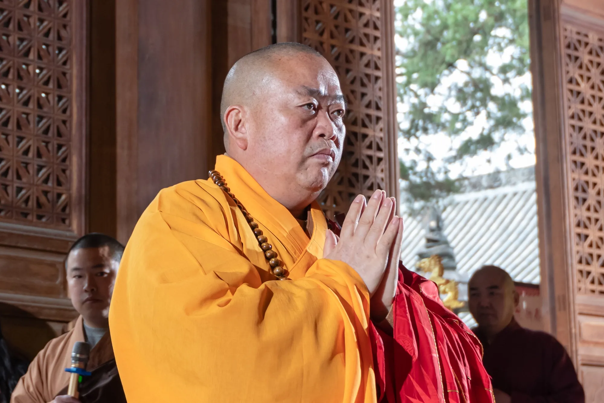 Shi Yongxin at the Shaolin Temple in 2020.