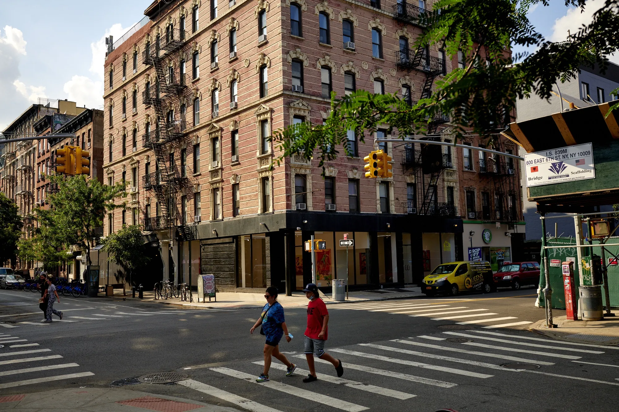 A rental unit apartment building in the East Village neighborhood of New York.