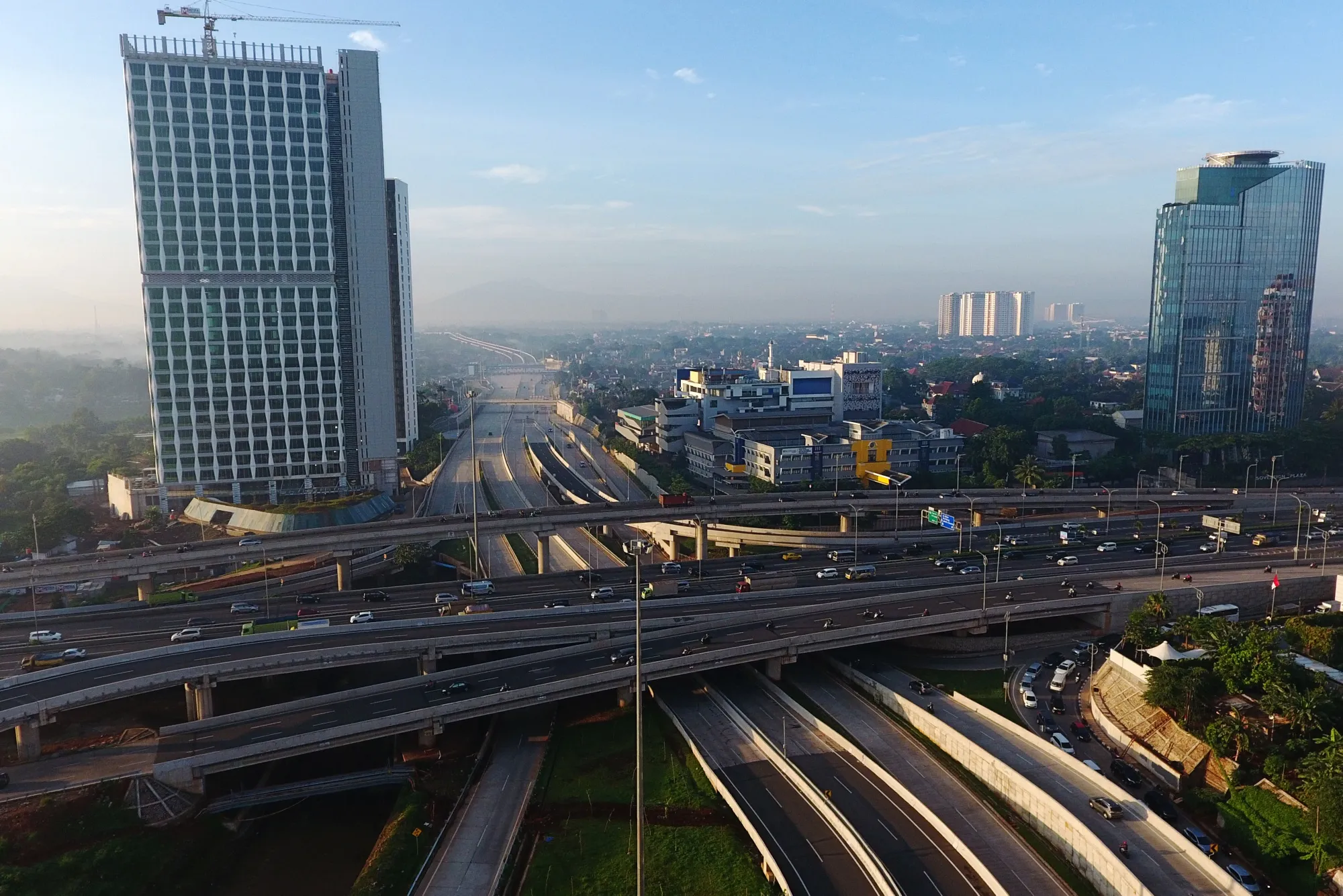 Jakarta Skyline and Infrastructure Ahead Of Indonesian GDP Figures