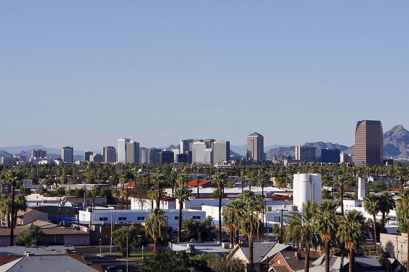 Buildings dot the skyline of Phoenix, Arizona, U.S., on Tues