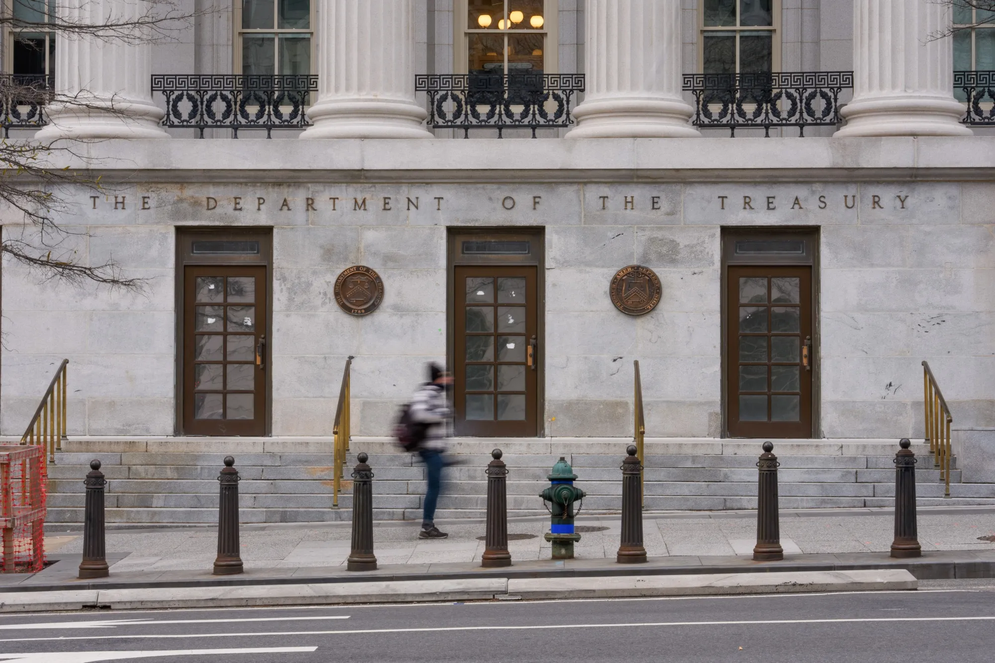 The US Treasury Department in Washington, DC, US.