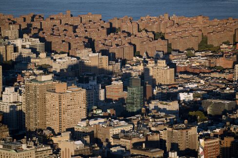 Stuyvesant Town-Peter Cooper Village, background.
