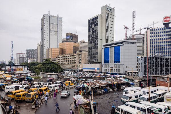 Lagos Business District as Nigerian Inflation Hits Almost 18-year High