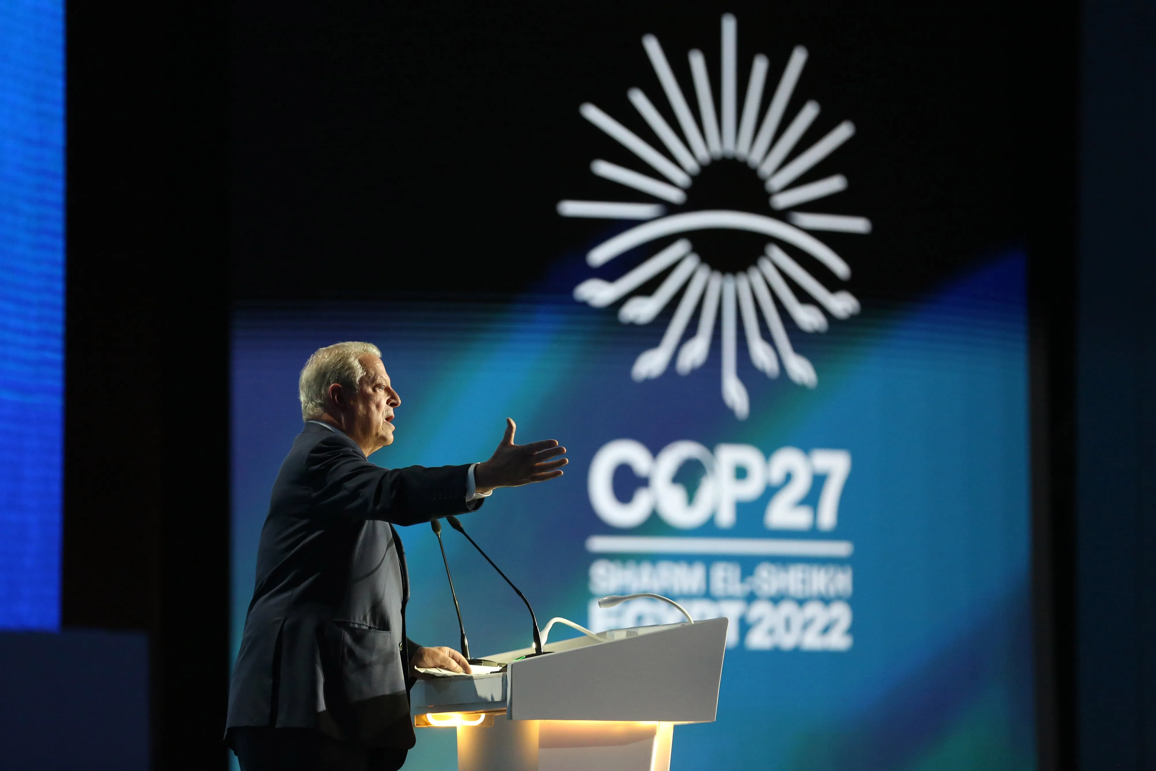 Al Gore at the COP27 climate conference in Egypt, on Nov. 7.