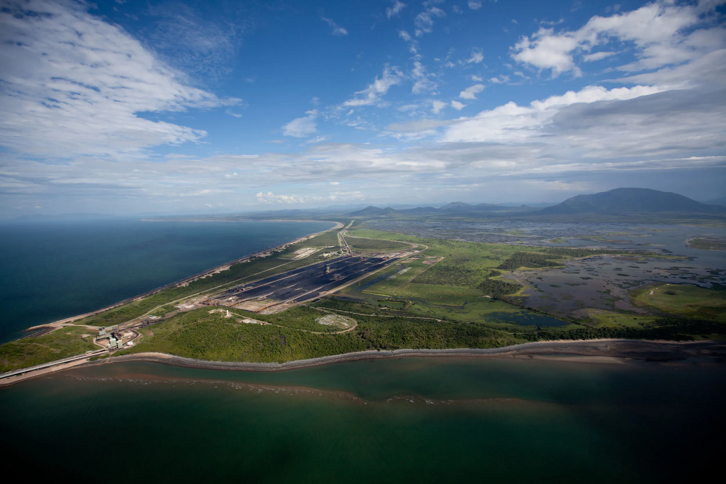 An aerial view of Abbot Point, north of Bowen, Queensland, Australia, in 2013.