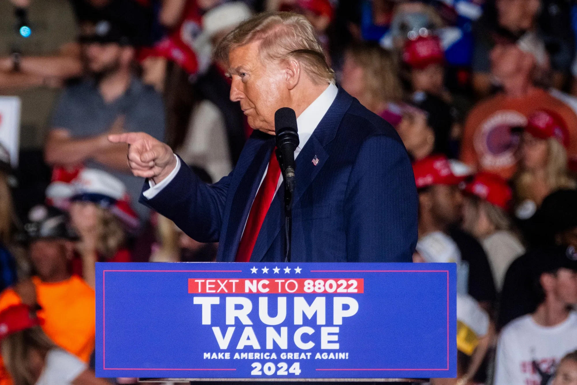 Donald Trump during a campaign event in Greensboro, North Carolina, on Oct. 22.