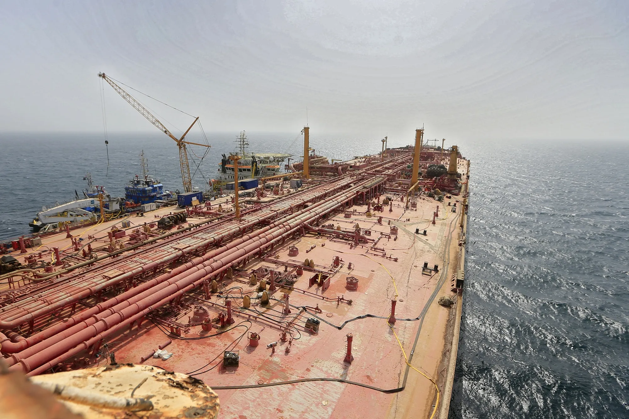 An oil tanker.
