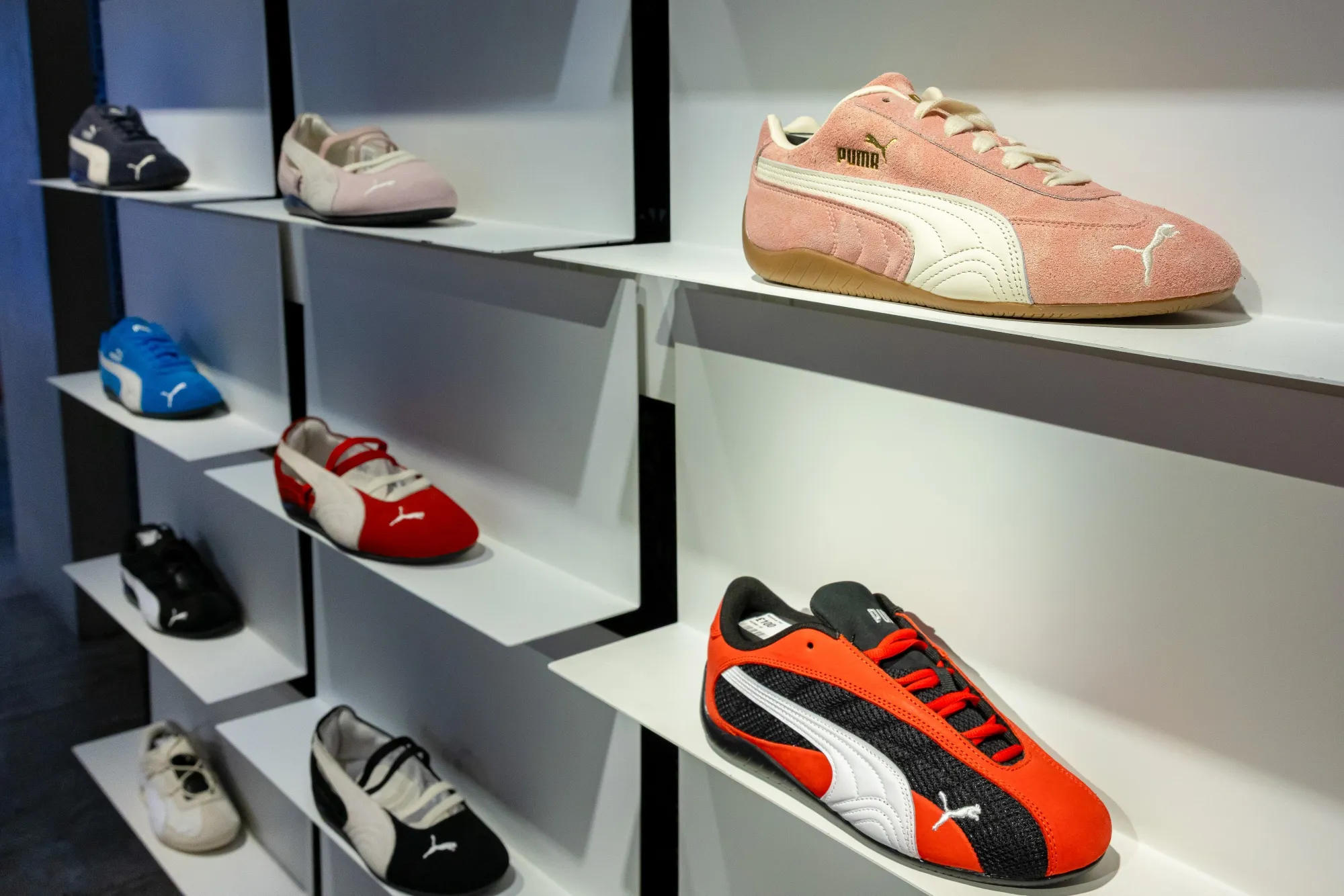 Puma Speedcat trainers on display in a Puma SA store in London.