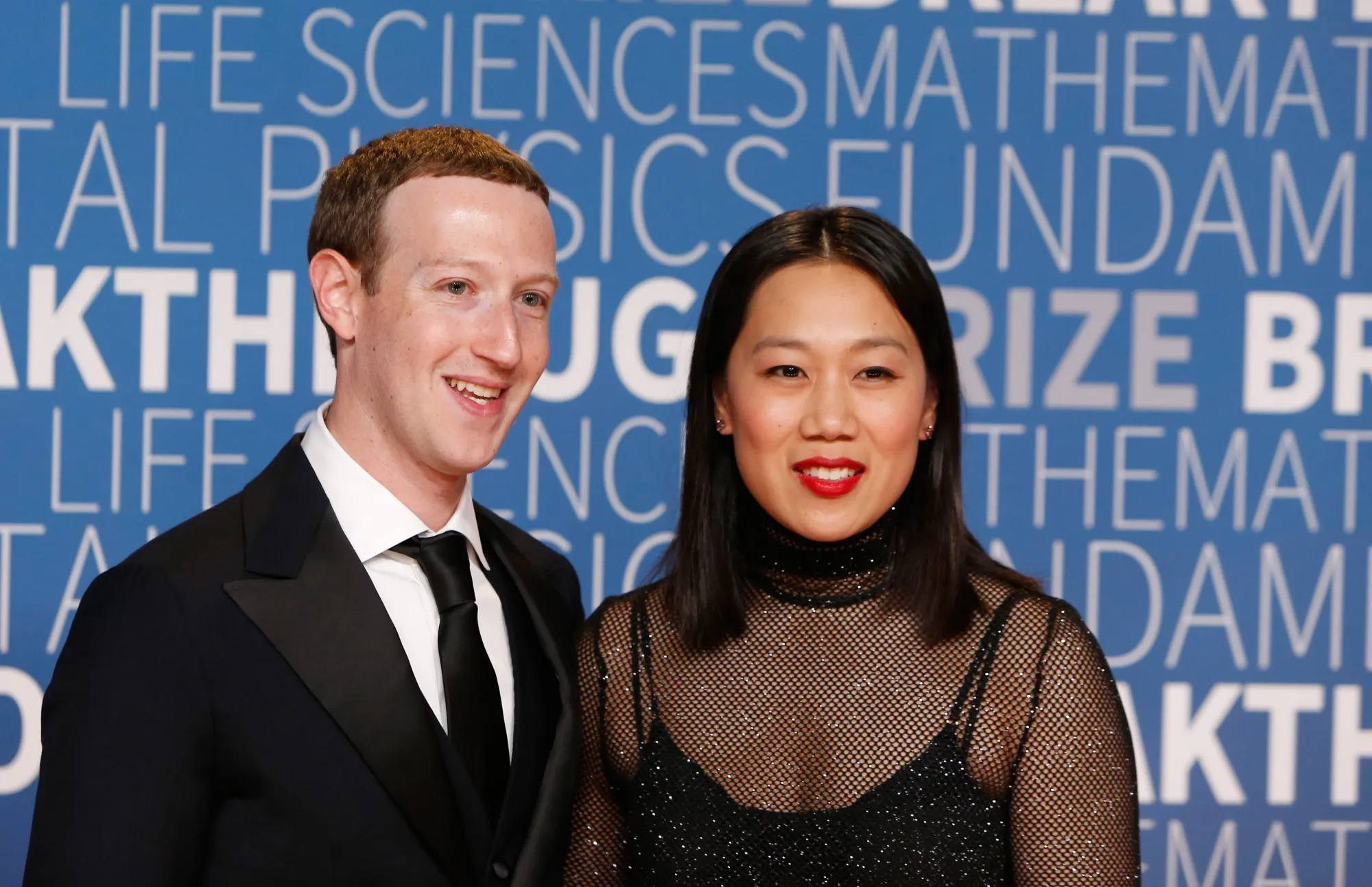 Mark Zuckerberg with his wife Priscilla Chan.