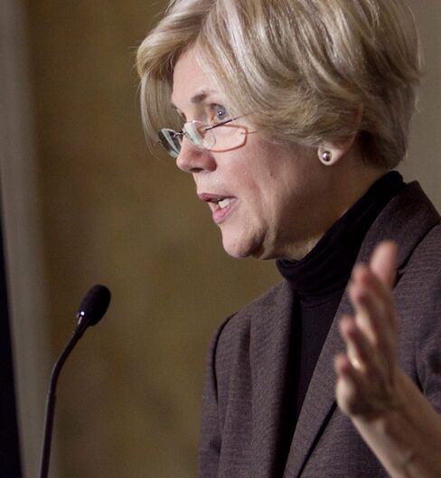 Warren Says Bureau Foes Should Look at Bank Behemoths'