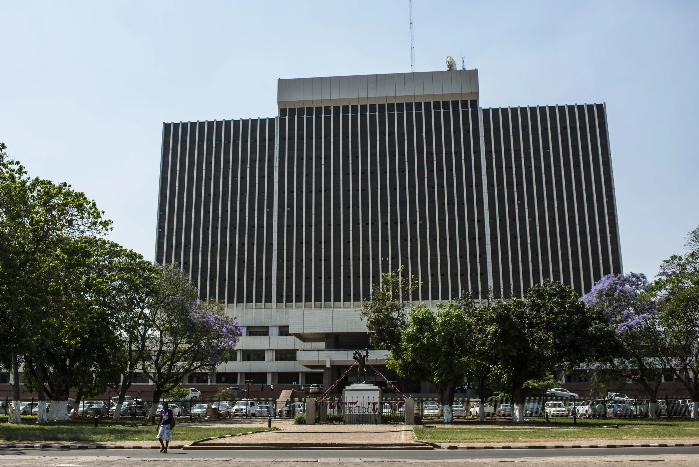 The New Government Complex facility stands in Lusaka, Zambia, on Thursday, Oct. 8, 2015.