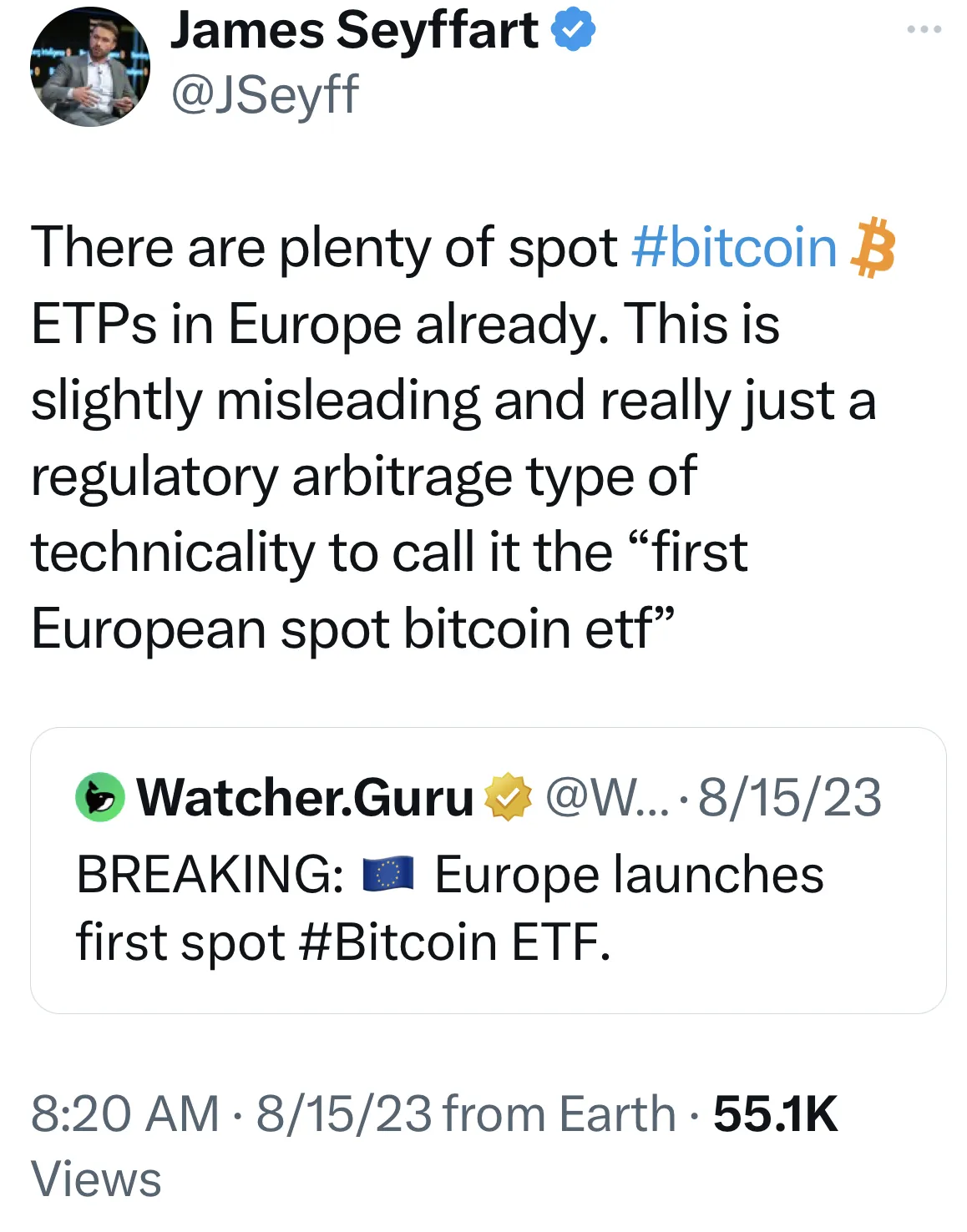 Jacobi Bitcoin ETF Met With Social-Media Shrugs, Thin Trading (BCOIN) -  Bloomberg