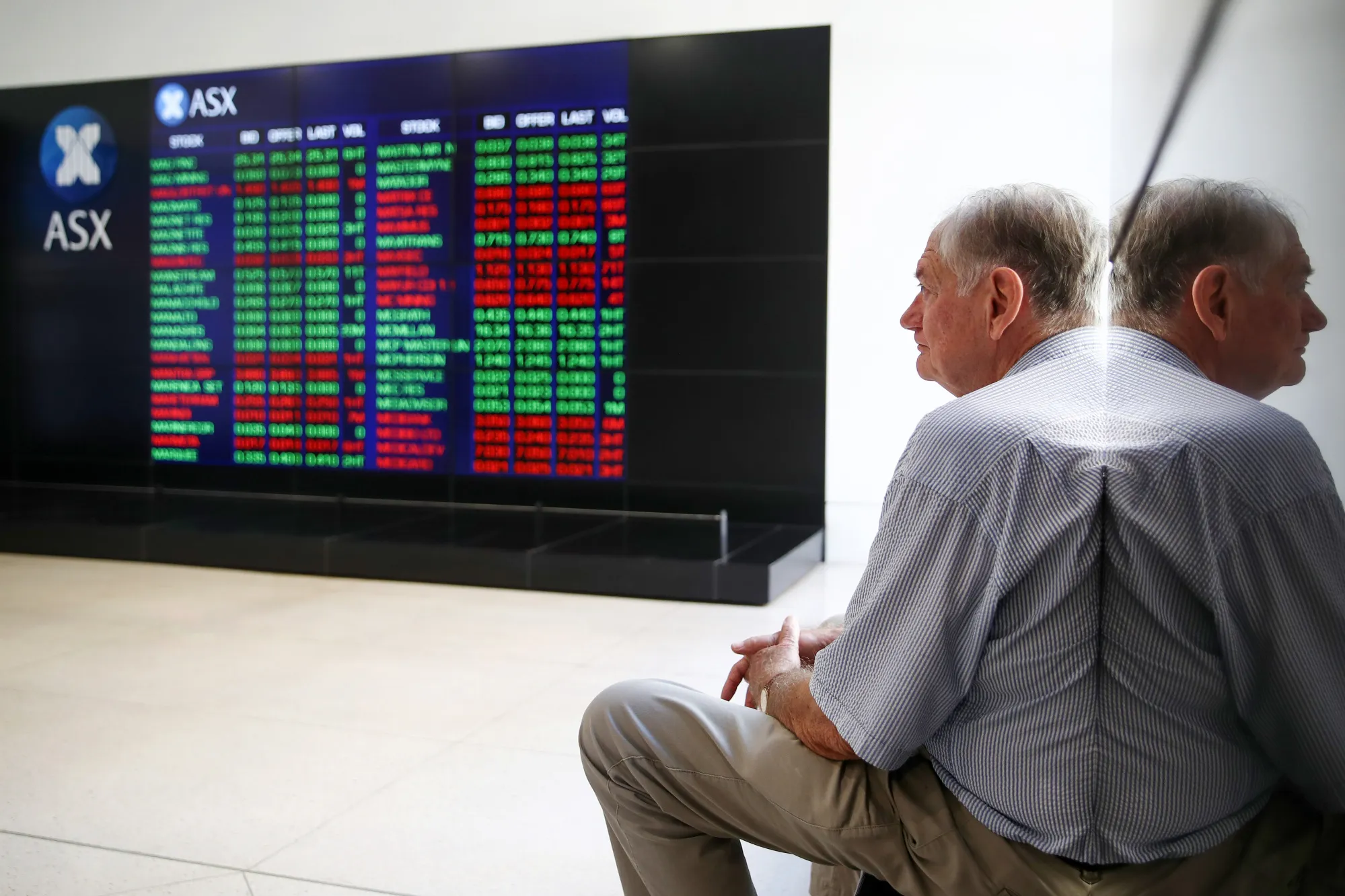 Stock Boards at the ASX As Asia Markets Plunge After U.S. Stocks Fall Most in More Than Six Years