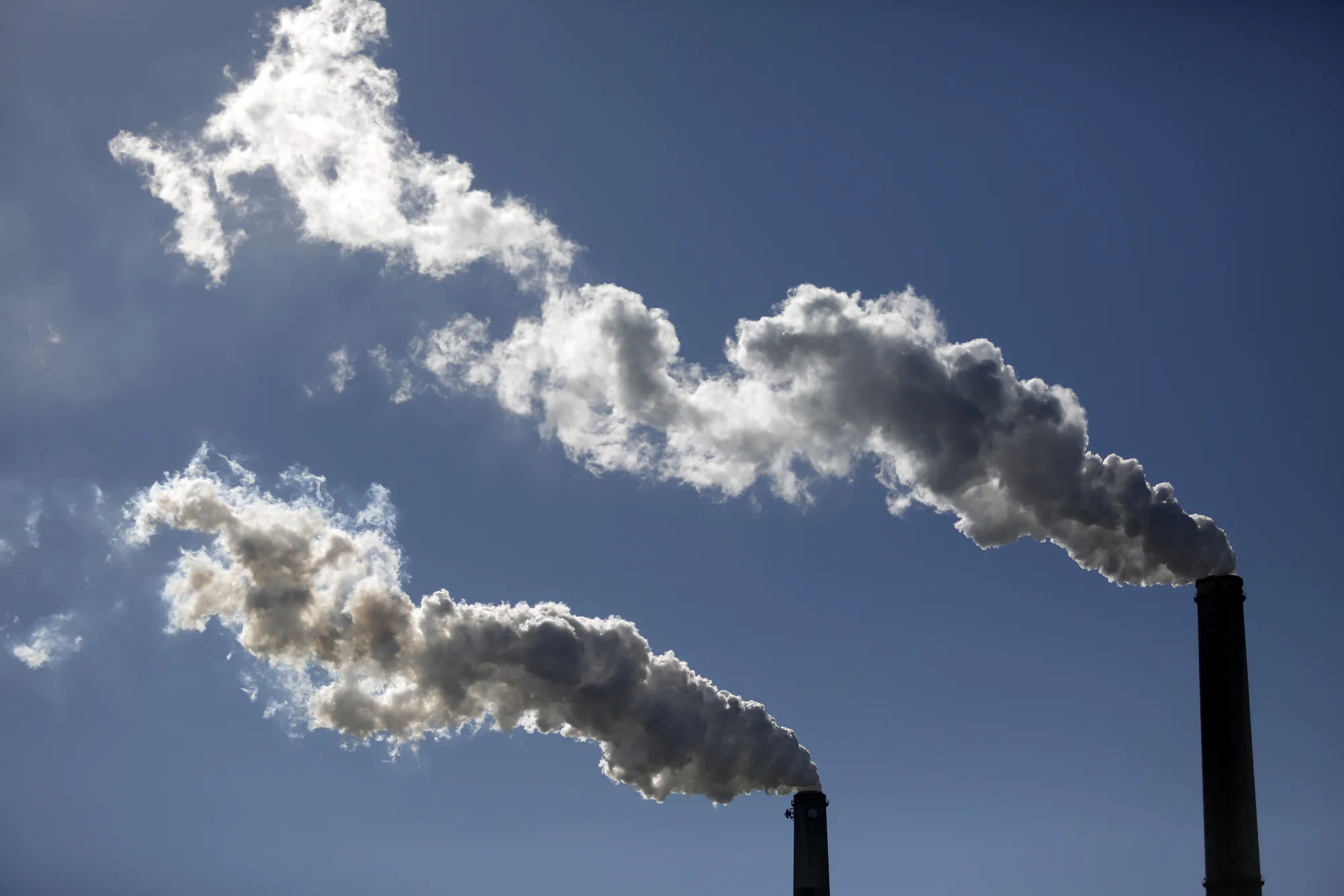Emissions rise from the a generating station