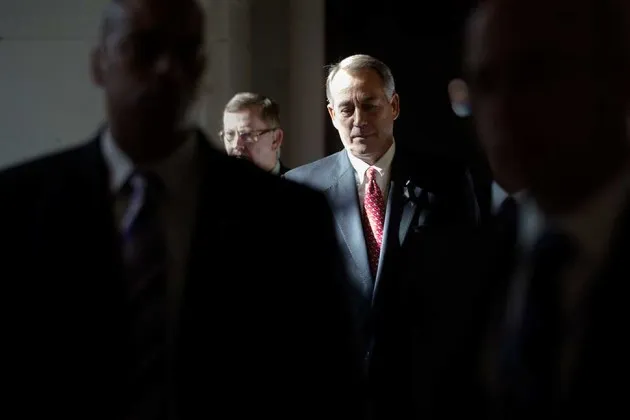 House Speaker John Boehner, on his way to a news conference in December 2013