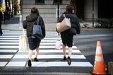 Commuters in the Business District as Japan Extends Virus Curbs