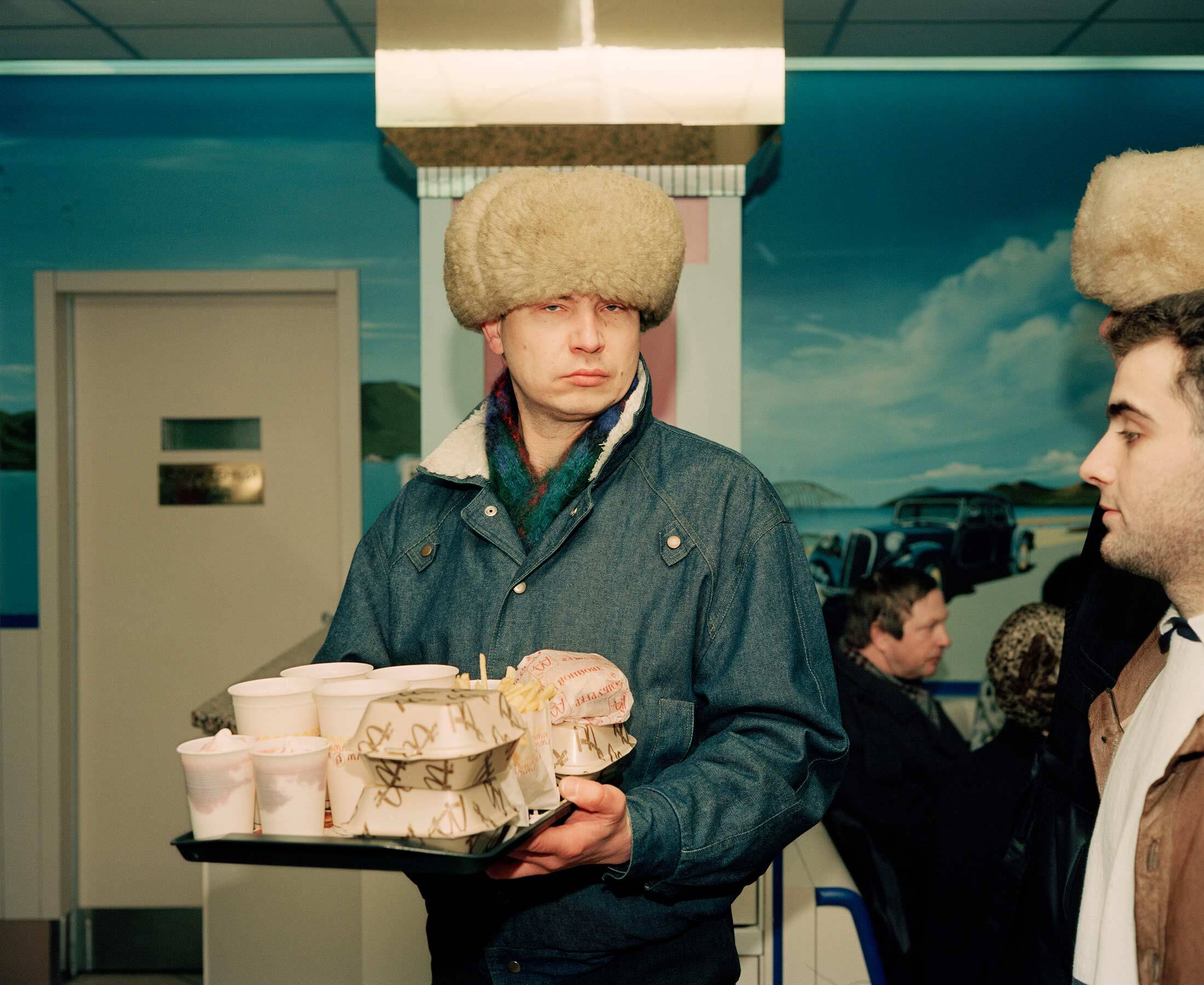 Customer at McDonald’s Moscow flagship restaurant in 1992.&nbsp;