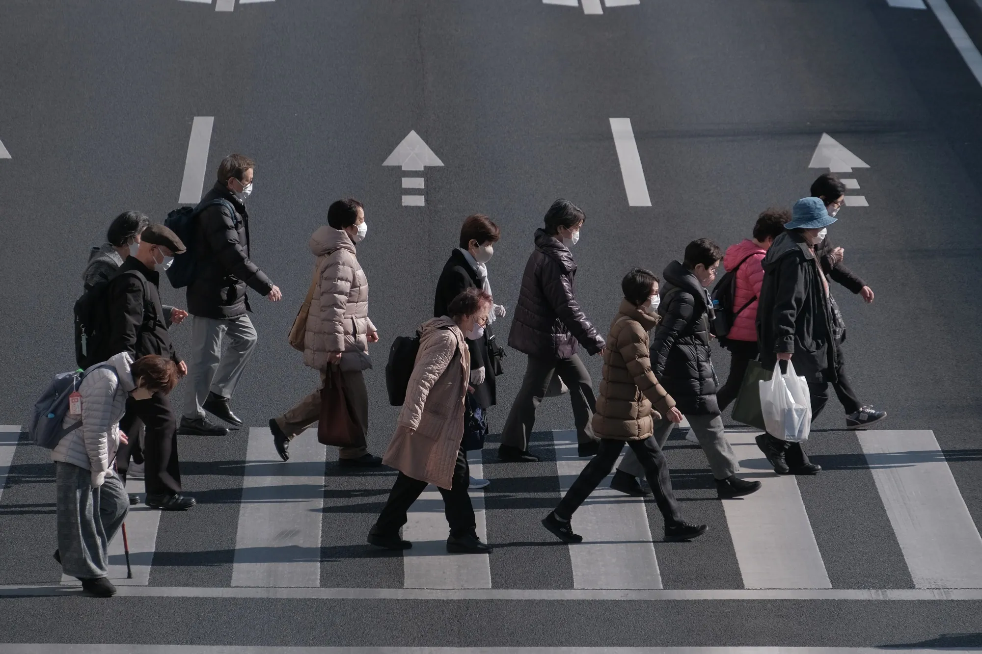 Pedestrians in Tokyo.