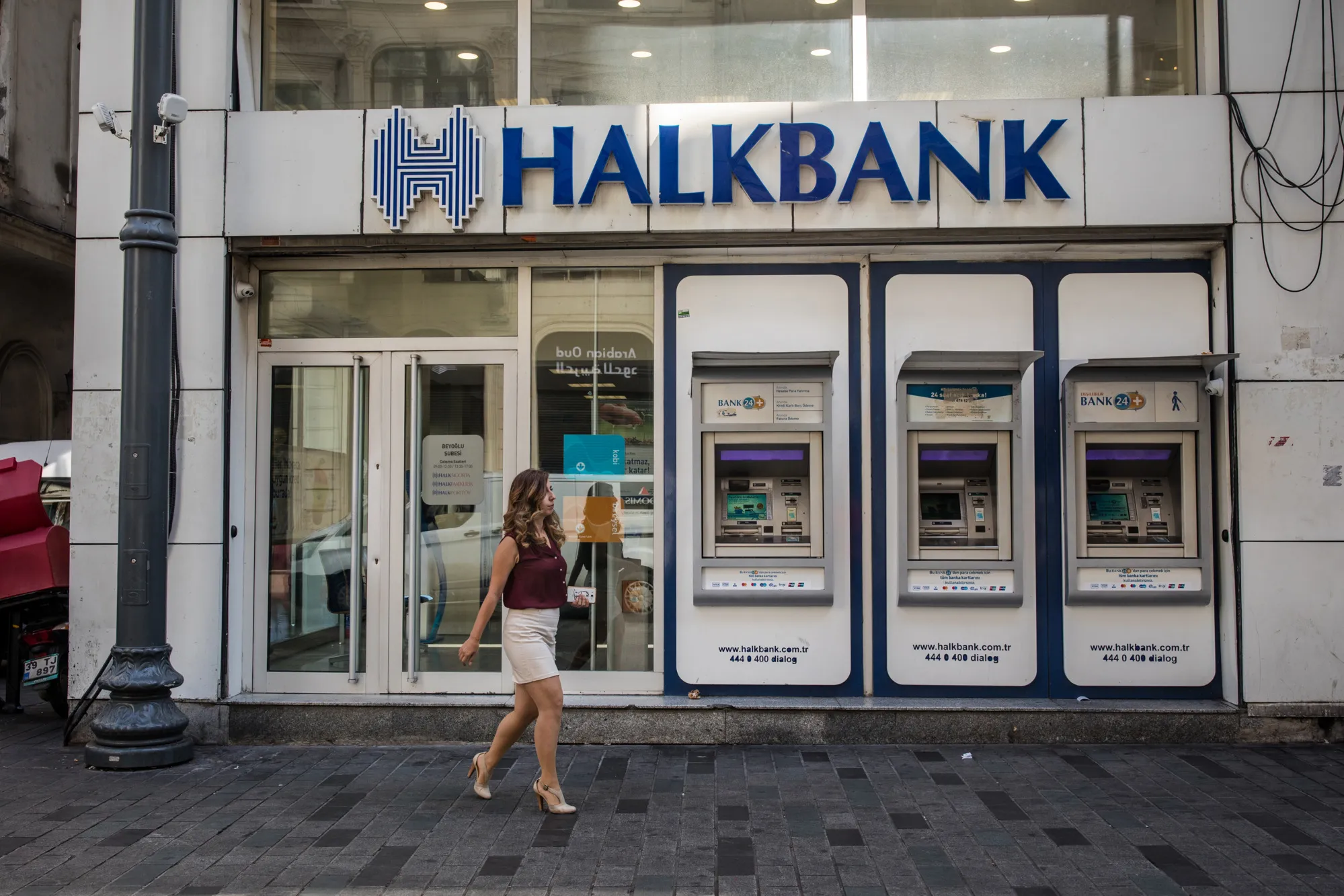 A&nbsp;Halkbank branch&nbsp;in Istanbul, Turkey.