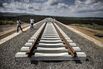 0420_ECO_KENYA-TRAIN-CMS-03  Incomplete rail tracks for the Standard Gauge Railway (SGR) line lay on the ground near Duka Moja, Kenya, May 9, 2019. 