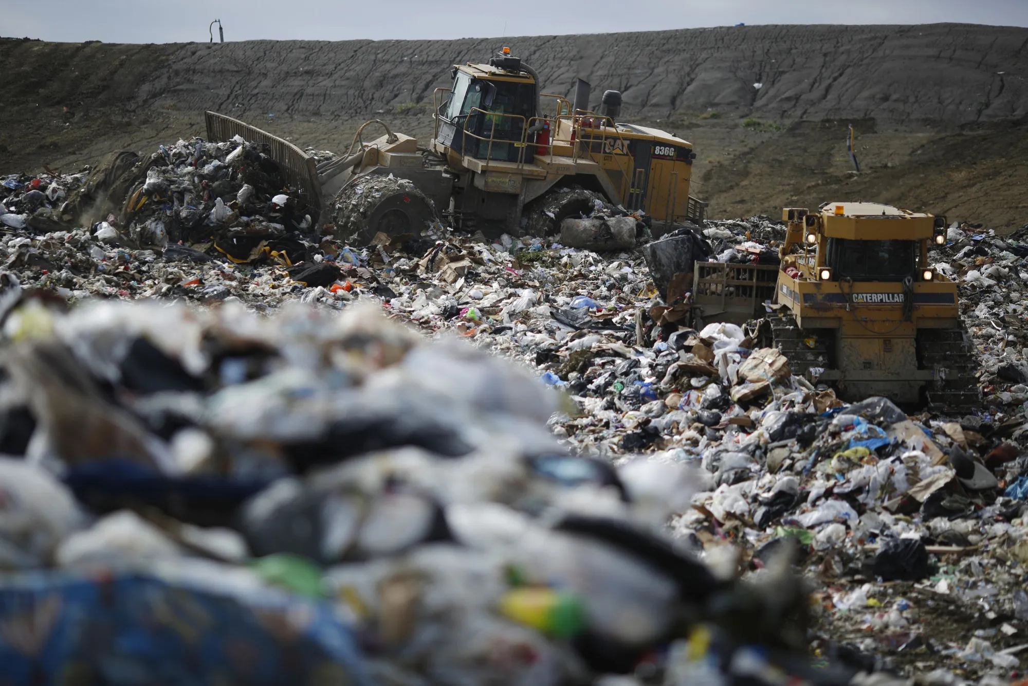 Garbage at a landfill in Ferris, Texas, in 2016.&nbsp;