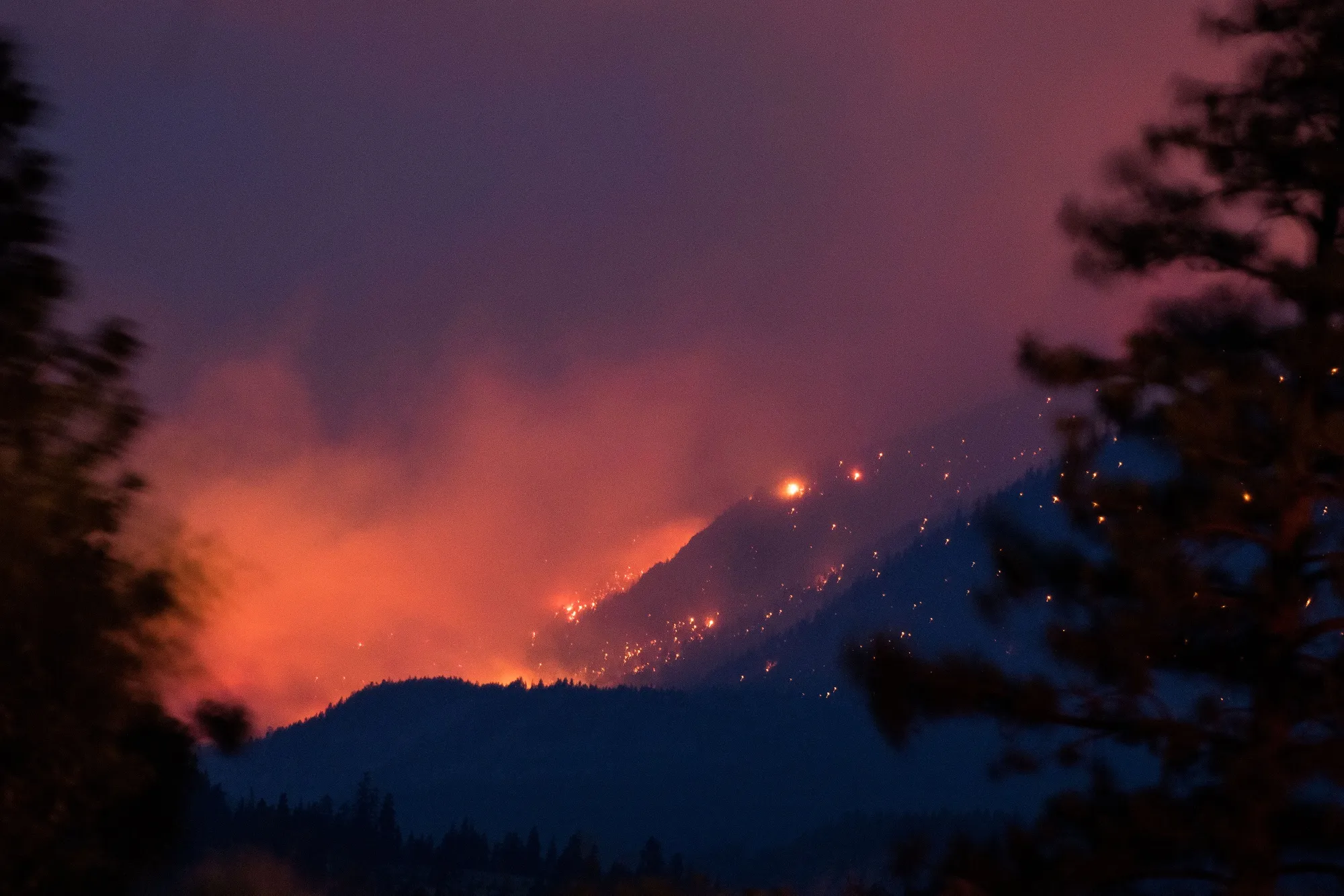 Serious enough yet? Above: Wildfire near Lytton, British Columbia, on July 2.