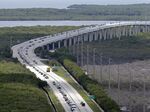 Motorists head north on US 1, Wednesday, September, 6, 2017, in Key Largo, Florida, in anticipation of Hurricane Irma