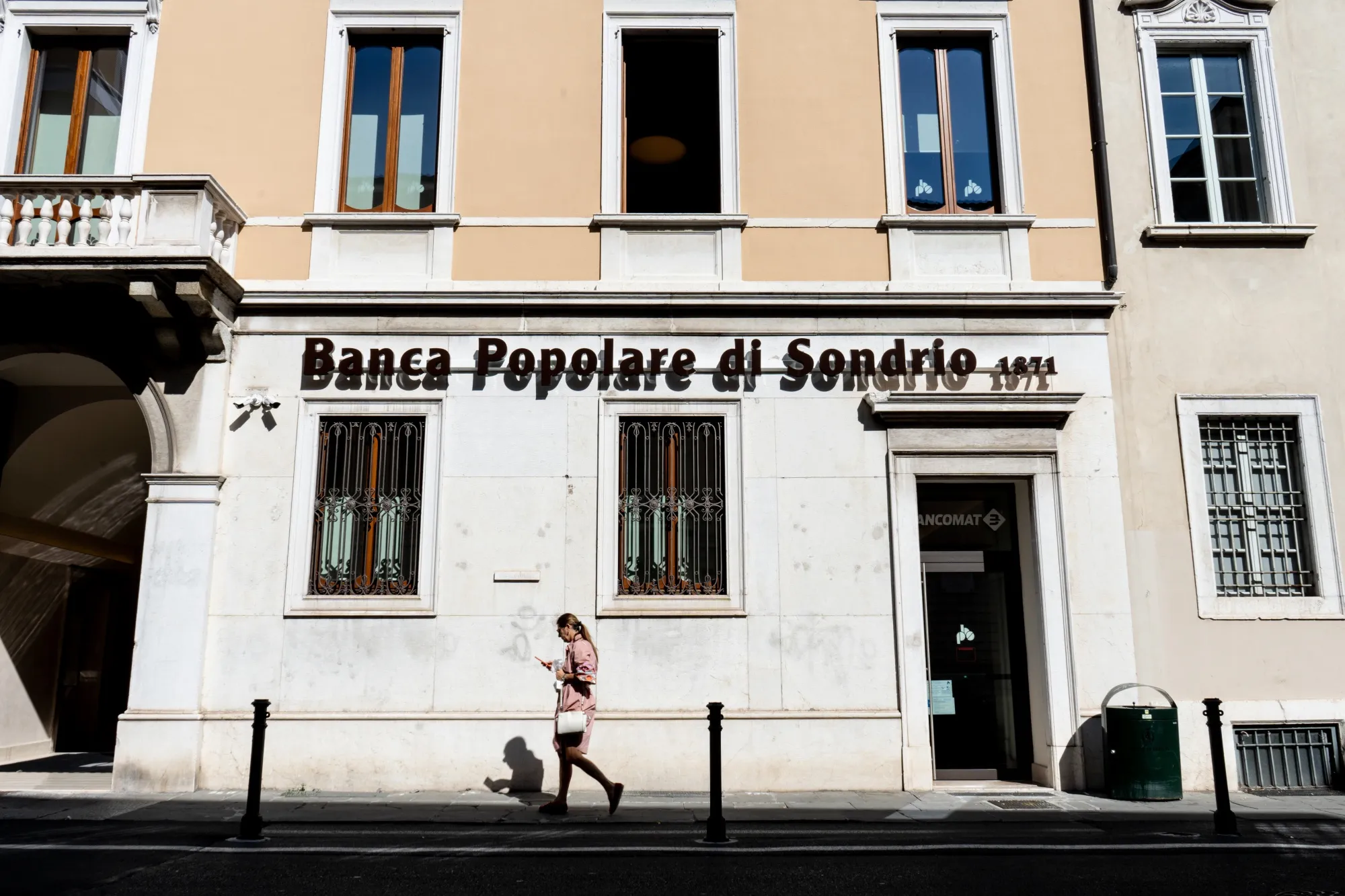 A Banca Popolare di Sondrio branch in Brescia, Italy.