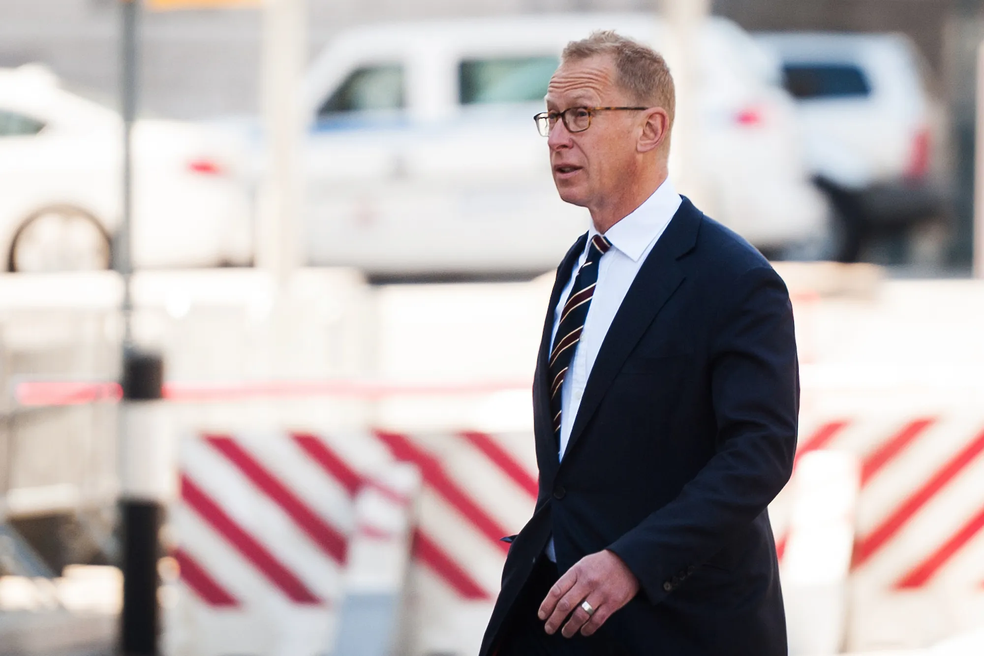 Mark Johnson arrives at federal court in Brooklyn, New York, on&nbsp;April 26.&nbsp;
