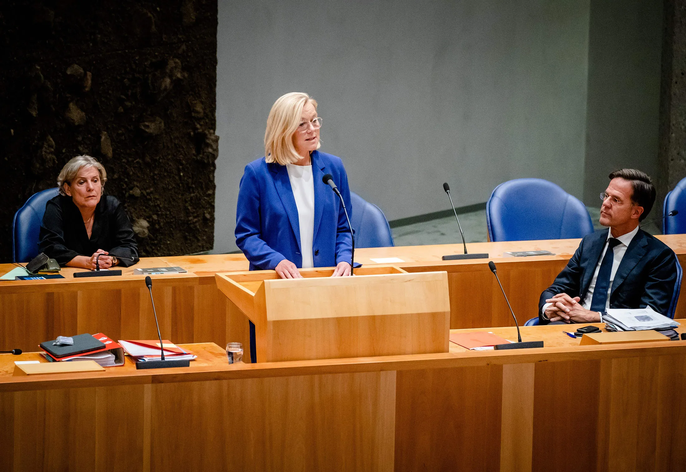 Sigrid Kaag resigns at the House of Representatives in the Hague, on Sept. 16.