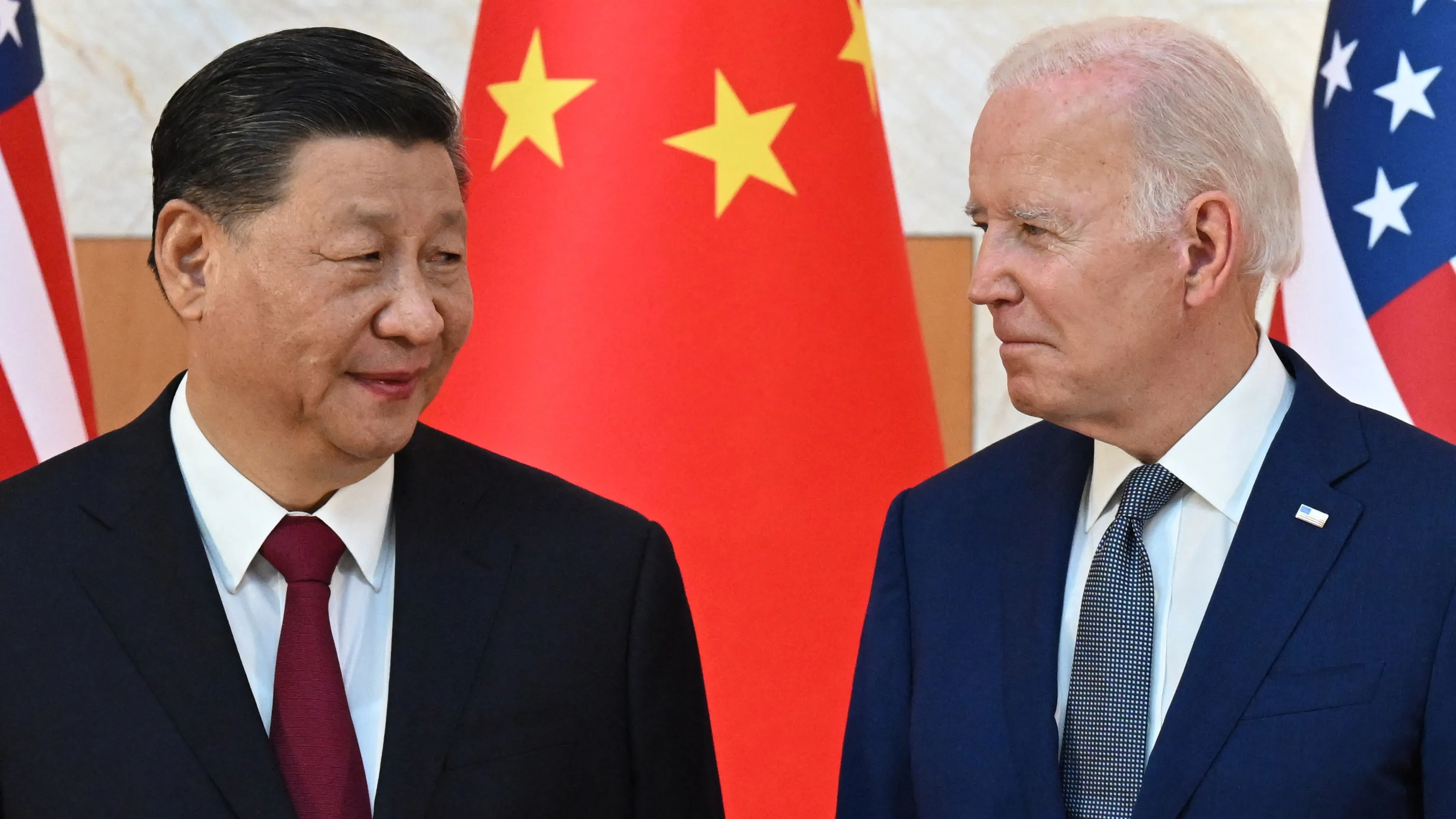 President Joe Biden, right, and&nbsp;Xi Jinping meet in Bali in November 2022.