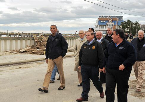 US President Barack Obama and New Jersey Governor Chris Christie