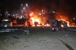 Blast outside a hotel in Mogadishu, Somalia in February, 2019.