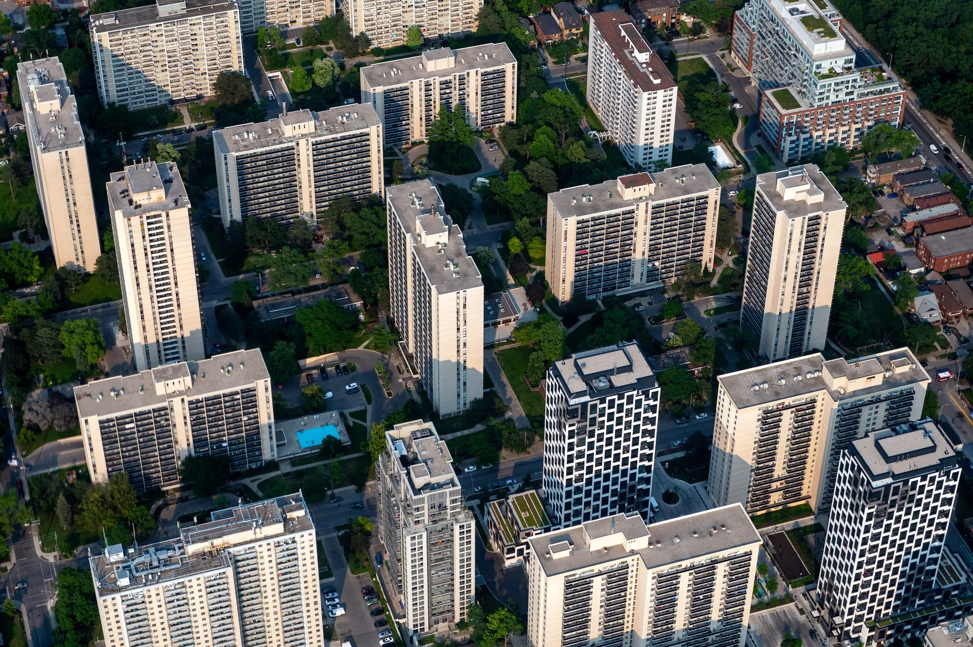 Residential buildings in Toronto.