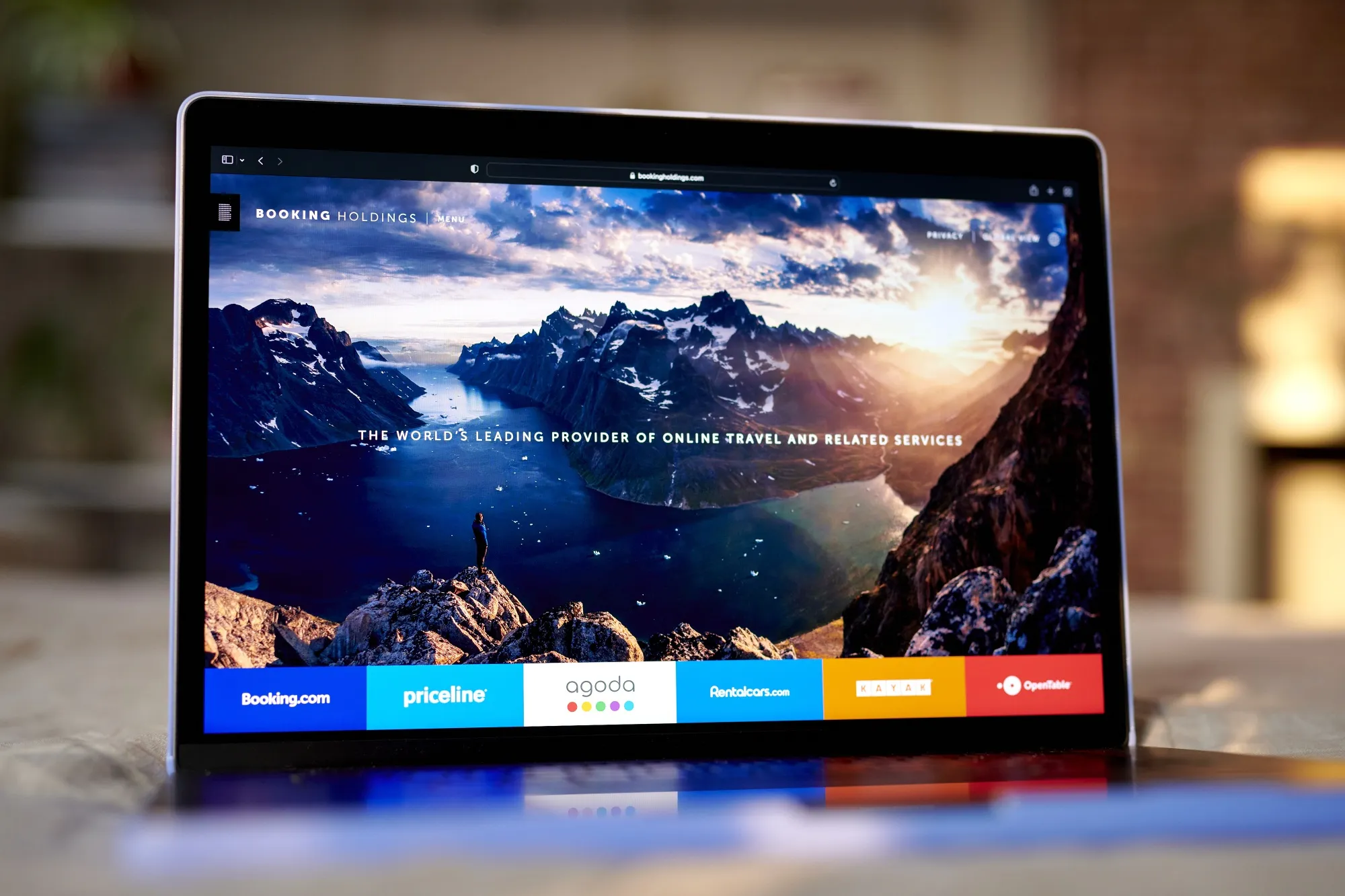 The Booking Holdings website.