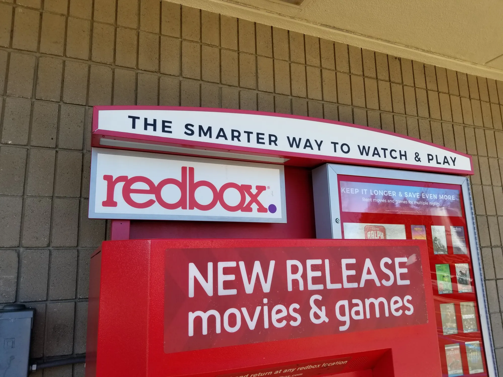 A Redbox rental kiosk in San Ramon, California.